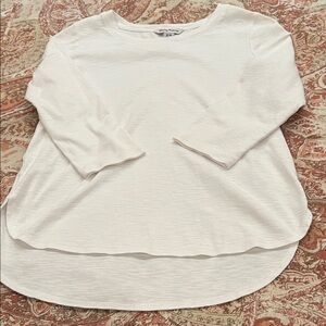 Tommy Bahama Cream Boatneck 3/4 Sleeve Top